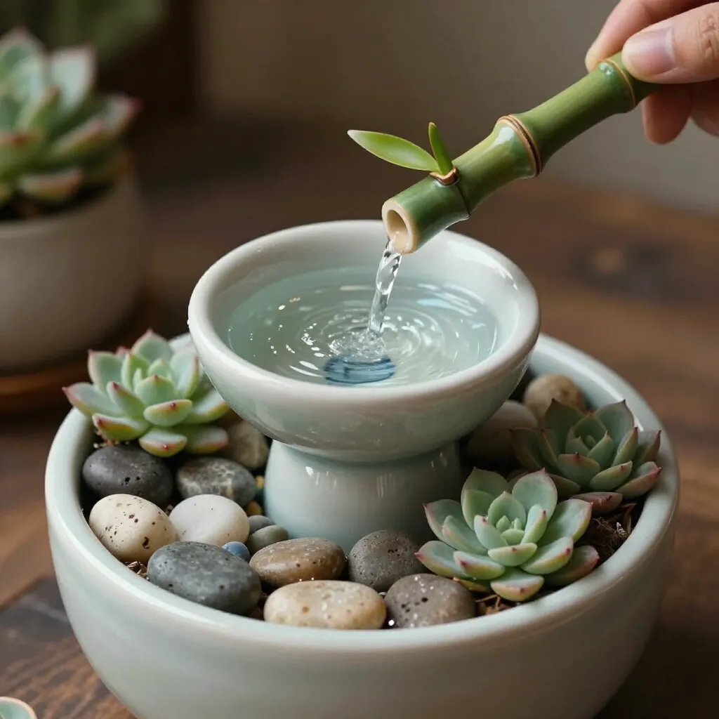 Natural design water feature